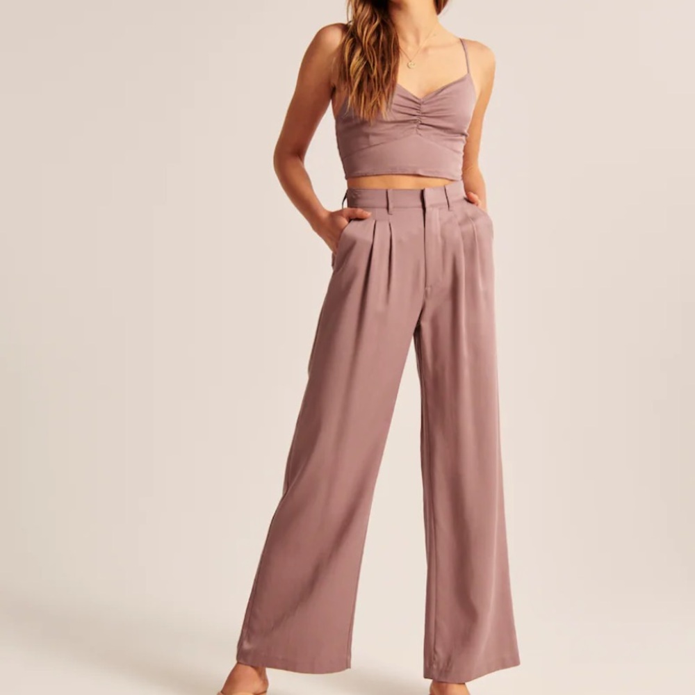 NWT abercrombie women tailor wide leg pants